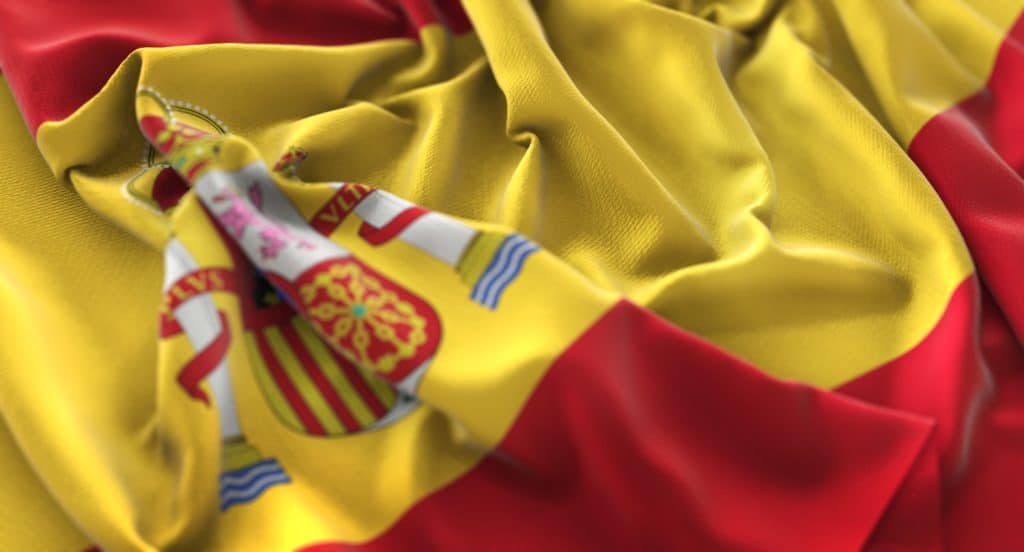 Zerknitterte spanische Flagge